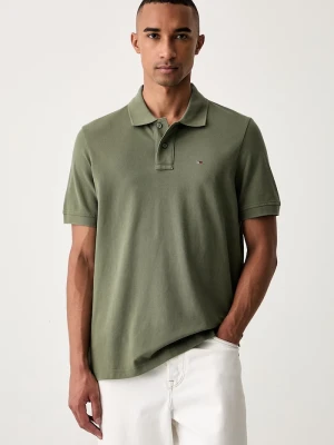 Tommy Jeans polo męskie bawełniane zielony