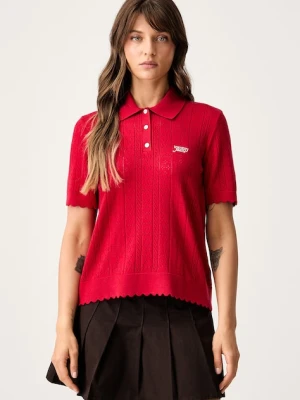 Tommy Jeans polo swetrowe damskie z wiskozą