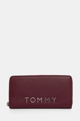 Tommy Jeans portfel damski kolor bordowy AW0AW16485