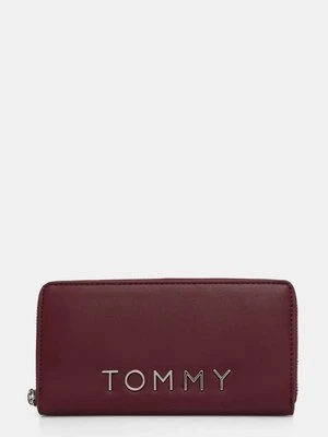 Tommy Jeans portfel damski kolor bordowy AW0AW16485