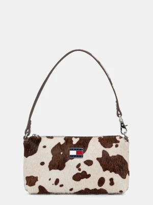 Tommy Jeans torebka skórzana kolor beżowy AW0AW18091