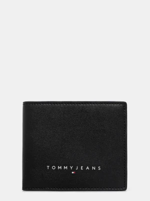 Tommy Jeans portfel skórzany męski kolor czarny AM0AM13695