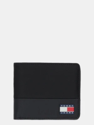 Tommy Jeans portfel skórzany męski kolor czarny AM0AM13865