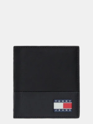 Tommy Jeans portfel skórzany męski kolor czarny AM0AM13866