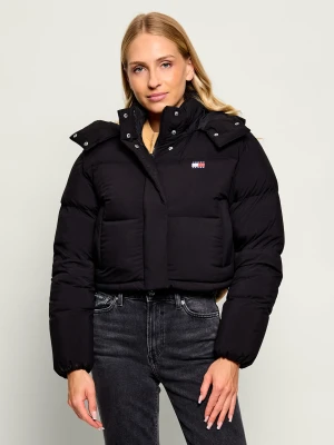 Tommy Jeans Puchowa kurtka Alaska | Cropped Fit czarny