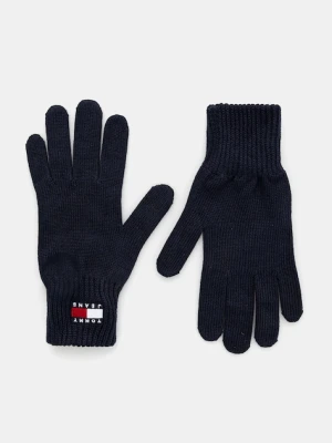 Tommy Jeans rękawiczki bawełniane damskie kolor granatowy AW0AW17914