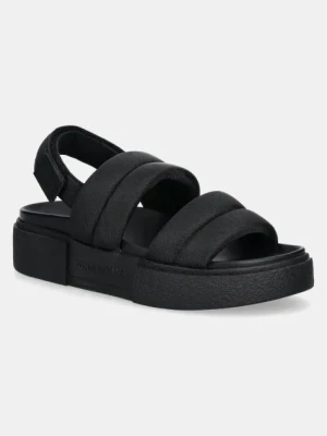 Tommy Jeans sandały FLATFORM SANDAL damskie kolor czarny na platformie EN0EN02802