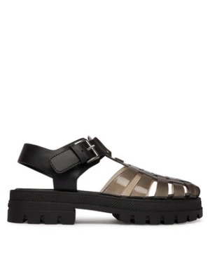 Tommy Jeans Sandały Jelly Chunky Cleat Fisherman EN02949 Czarny