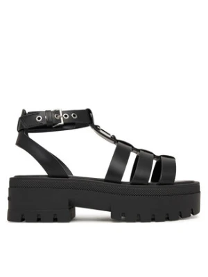 Tommy Jeans Sandały Tjw Fisherman Leather Max Sandal EN0EN02943 Czarny