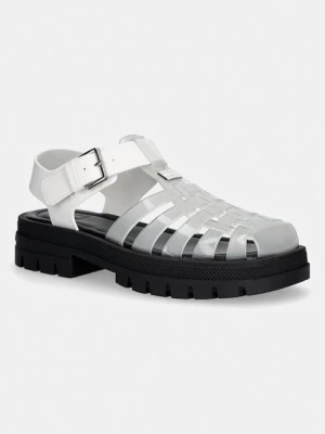 Tommy Jeans sandały z odkrytą piętą damskie TJW JELLY FISHERMAN SANDAL biały