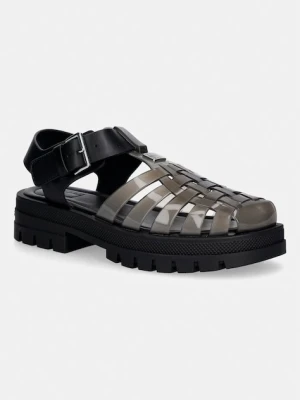 Tommy Jeans sandały z odkrytą piętą damskie TJW JELLY FISHERMAN SANDAL czarny