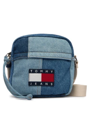 Tommy Jeans Saszetka Tjm Denim Patchwork Reporter AM0AM14287 Niebieski
