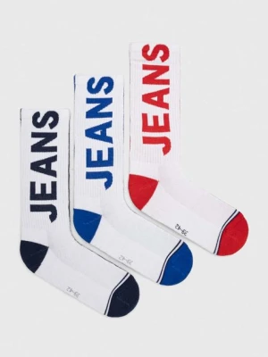 Tommy Jeans skarpetki 3-pack kolor biały