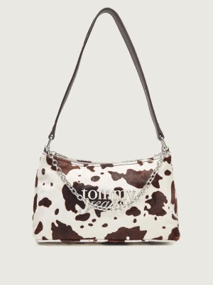 Tommy Jeans Skórzana torebka na ramię COOL COW