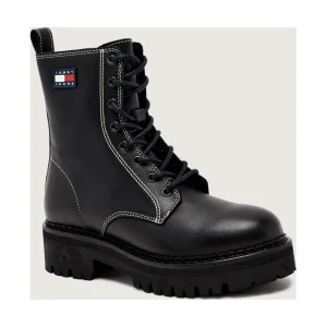 Tommy Jeans Skórzane botki na platformie