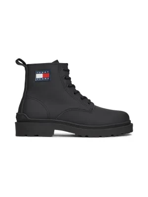 Tommy Jeans Skórzane buty wysokie TJM Leather Lace Up Boot