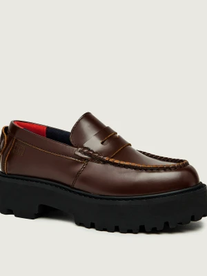 Tommy Jeans Skórzane loafersy ARCHIVE ''01