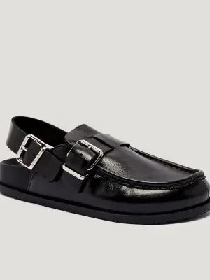 Tommy Jeans Skórzane mule SHINY