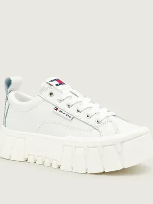 Tommy Jeans Skórzane sneakersy