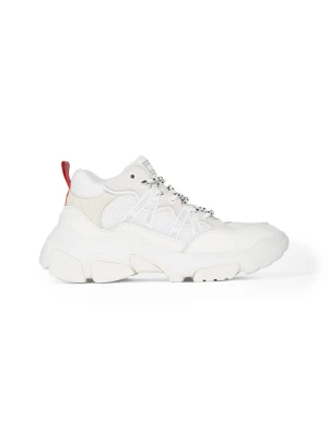 Tommy Jeans Skórzane sneakersy biały