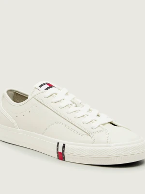 Tommy Jeans Skórzane sneakersy ARCHIVE VULC. Y2K ecru