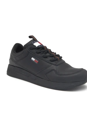 Tommy Jeans Skórzane sneakersy FLEXI RUNNER czarny