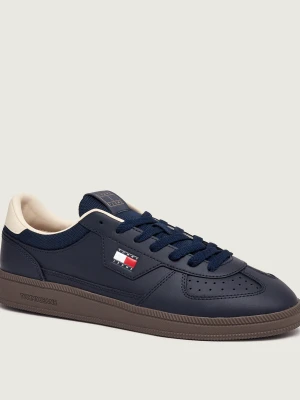 Tommy Jeans Skórzane sneakersy The Greenwich Edge granatowy