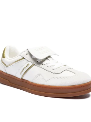 Tommy Jeans Skórzane sneakersy THE GREENWICH | zamsz