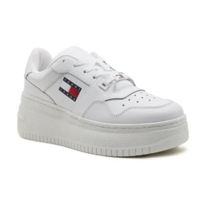Tommy Jeans Skórzane sneakersy TJW RETRO BASKET FLATFORM ESS