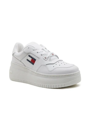 Tommy Jeans Skórzane sneakersy TJW RETRO BASKET FLATFORM ESS
