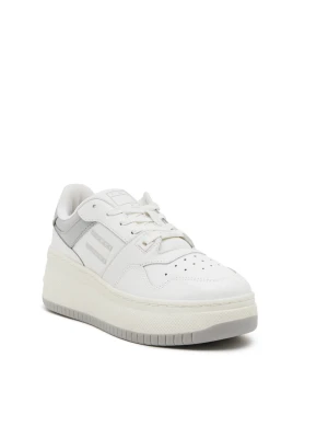Tommy Jeans Skórzane sneakersy TJW RETRO BASKET FLATFORM PATENT