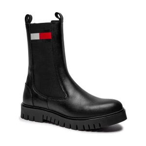 Tommy Jeans Skórzane sztyblety