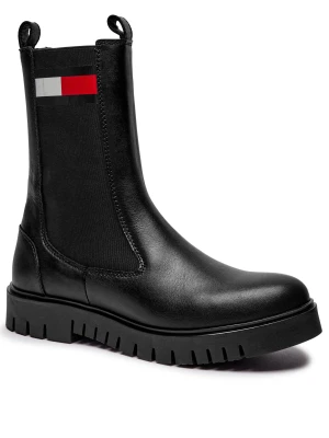 Tommy Jeans Skórzane sztyblety