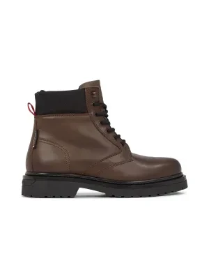 Tommy Jeans Skórzane trapery TJM LACE UP BOOT