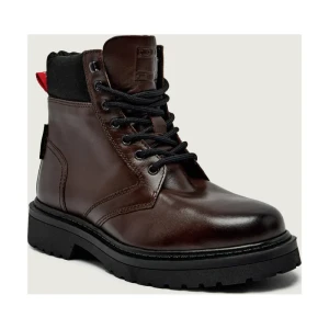 Tommy Jeans Skórzane trapery TJM LACE UP BOOT
