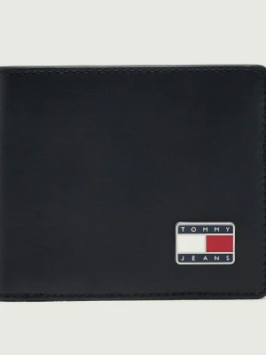 Tommy Jeans Skórzany portfel Heritage czarny