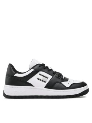 Tommy Jeans Sneakersy Basket Leather EM0EM01165 Czarny