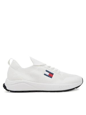Tommy Jeans Sneakersy Runner Kntitted EM0EM01555 Biały