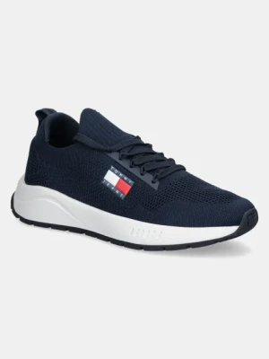 Tommy Jeans sneakersy RUNNER KNTITTED męskie kolor granatowy EM0EM01555