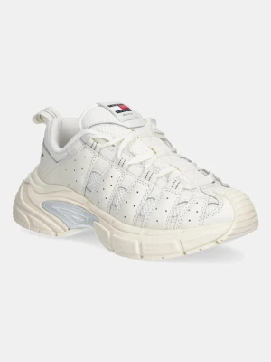 Tommy Jeans sneakersy skórzane ARCHIVE '95 damskie kolor beżowy EN0EN02865