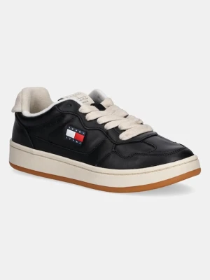 Tommy Jeans sneakersy skórzane ARCHIVE 98 WARM damskie kolor czarny EN0EN02855