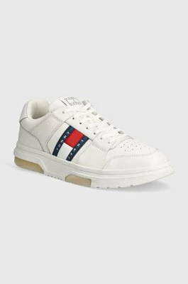 Tommy Jeans sneakersy skórzane THE BROOKLYN LEATHER kolor biały EM0EM01429