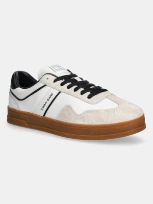 Tommy Jeans sneakersy skórzane THE GREENWICH LEATHER męskie kolor beżowy EM0EM01587