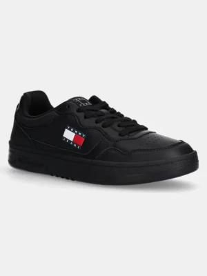 Zdjęcie produktu Tommy Jeans sneakersy skórzane TJM CUPSOLE LEATHER ESS kolor czarny EM0EM01443