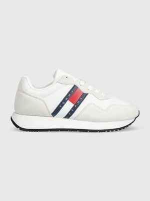 Tommy Jeans sneakersy skórzane TJM MODERN RUNNER kolor biały EM0EM01316