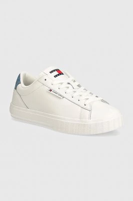 Tommy Jeans sneakersy skórzane TJW CUPSOLE SNEAKER DENIM kolor biały EN0EN02652