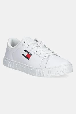 Tommy Jeans sneakersy skórzane TJW LOGO SNEAKER ESS kolor biały EN0EN02703