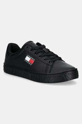 Tommy Jeans sneakersy skórzane TJW LOGO SNEAKER ESS kolor czarny EN0EN02703