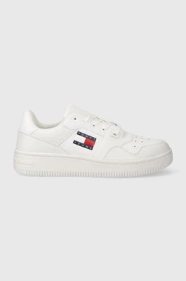 Tommy Jeans sneakersy skórzane TJW RETRO BASKET ESS kolor biały EN0EN02505