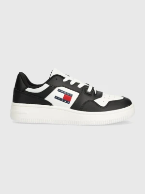 Tommy Jeans sneakersy skórzane TJW RETRO BASKET ESS kolor czarny EN0EN02505
